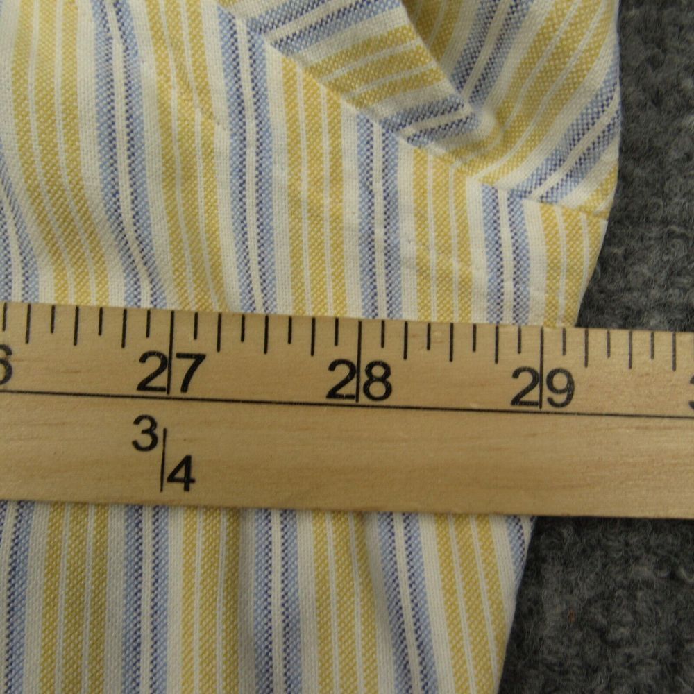 Ralph Lauren Shirt Mens Extra Extra Large XXL Yellow Blue Striped Classic Fit - Picture 5 of 11